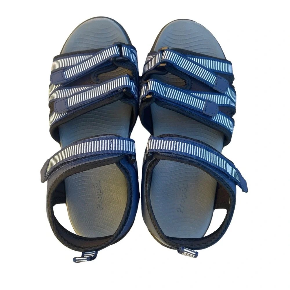 NEW Propet Women's Size 8.5 TravelActiv Adventure Strappy Sandals Navy Casual